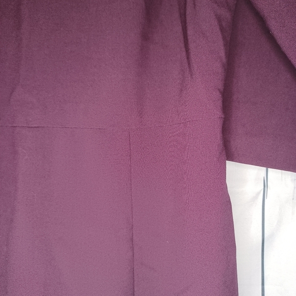 Tahari Arthur Levine 3/4 sleeve Womens 8 Dress Purple Pleated - Picture 6 of 16